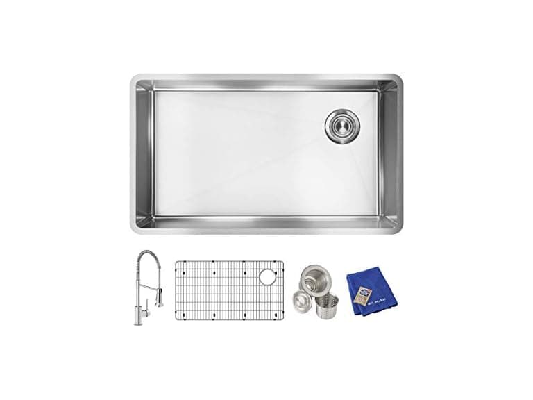 Elkay Crosstown 18 Gauge SS 31.5" Sink Kit w Faucet