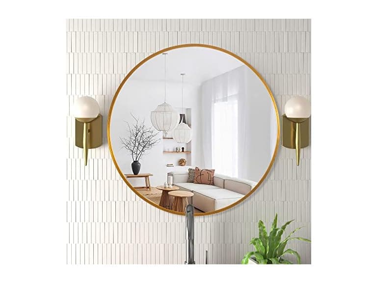 Trvone Gold Round Mirror 24inch - Image 1