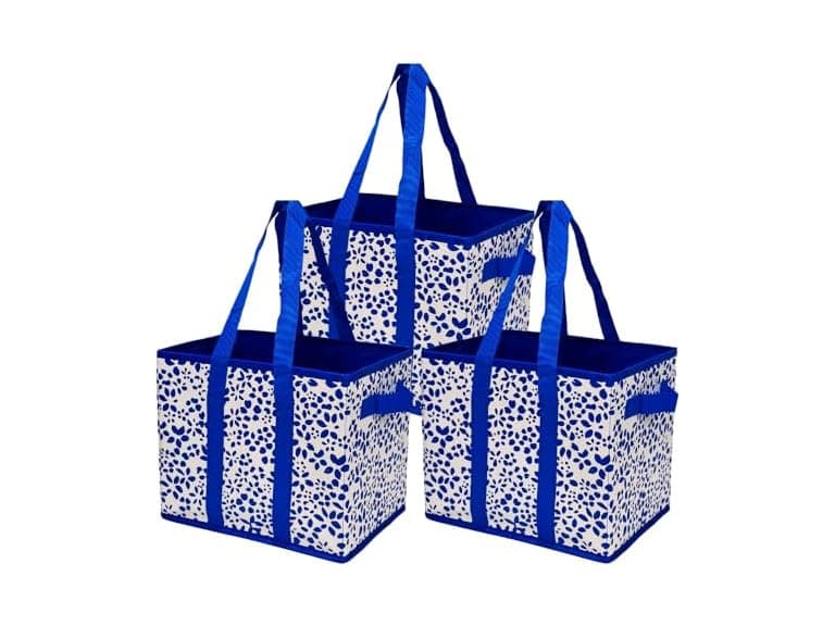 DURASACK 6PK Small Collapsible Tote - Floral - Image 1