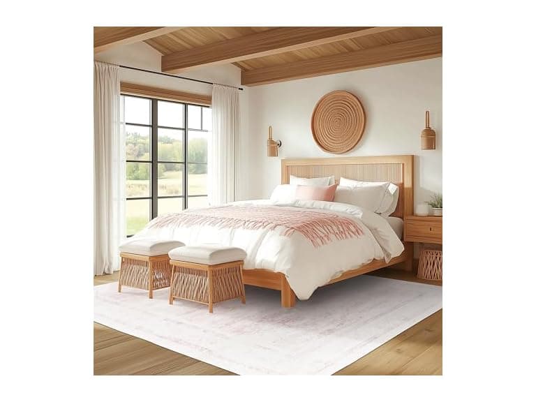 5x7 ft Area Rug Pink - Image 1