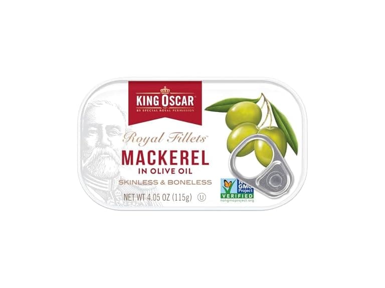 1PK King Oscar Mackerel in Olive Oil, 4.05 Oz - Image 1