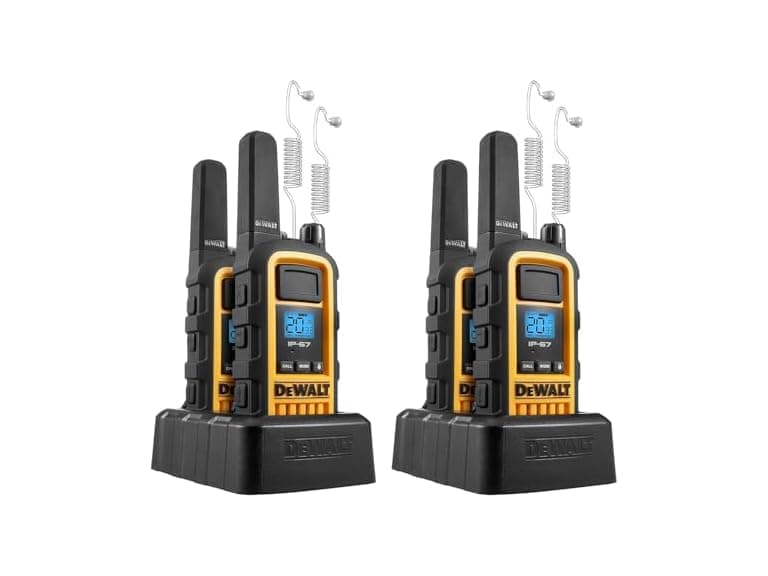 DEWALT DXFRS800 FRS Walkie Talkies, 4pk w/Headsets - Image 1