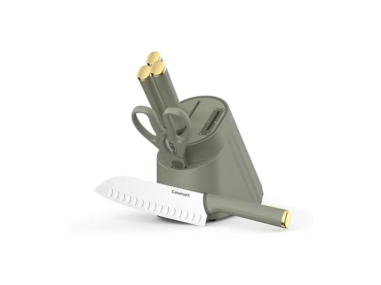 Artisan Elite Stainless Steel Cutlery 6 Piece Knife Block Set, Green - Image 1
