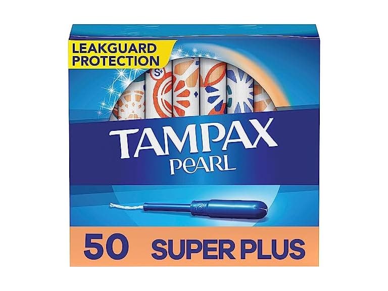Tampax Pearl Super Plus Tampons Unscented 50 Count - Image 1