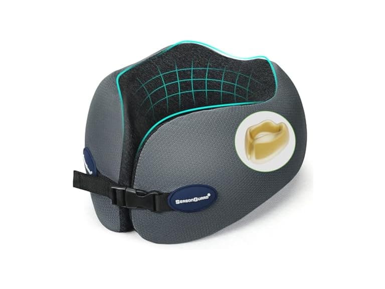 Memory Foam Travel Neck Pillow Grey - Image 1