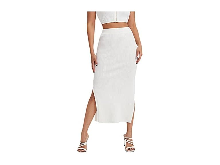 SweatyRocks Women Casual High Waist Solid Skirt - Image 1