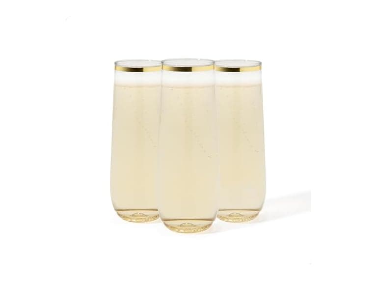 TOSSWARE POP Gold Rim 9oz Flute Set of 48 - Image 1