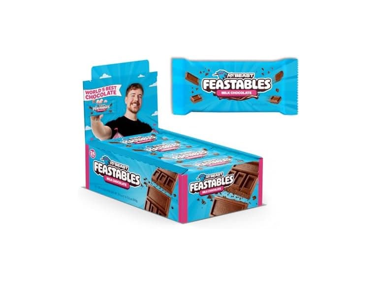 MrBeast Feastables Milk Choc Bar 1.24oz 24ct - Image 1