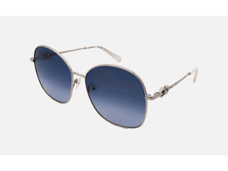 Ferragamo Unisex SF297S Sunglasses Silver - Image 1