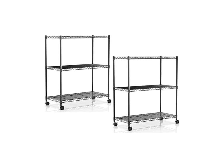 Simple Deluxe Heavy Duty 3-Tier Storage Shelves, 2PK - Image 1
