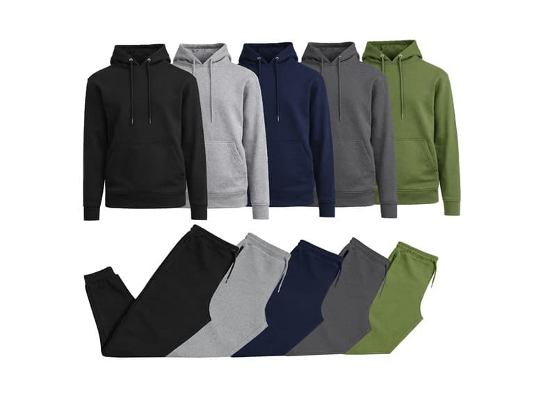 4Pc Mens Fleece Pullover/Jogger Set - Image 1