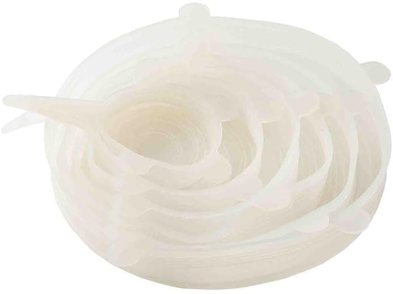 TableCraft 12789 Round Reusable Stretch Lids Set of 6 - Image 1