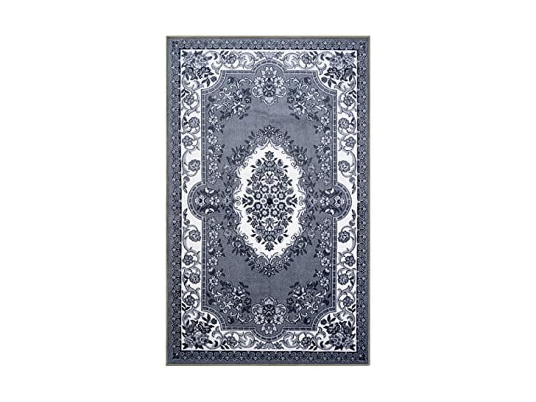Superior 4'x6' Classic Traditional Ornamental Floral Scroll Border Area Rug - Image 1