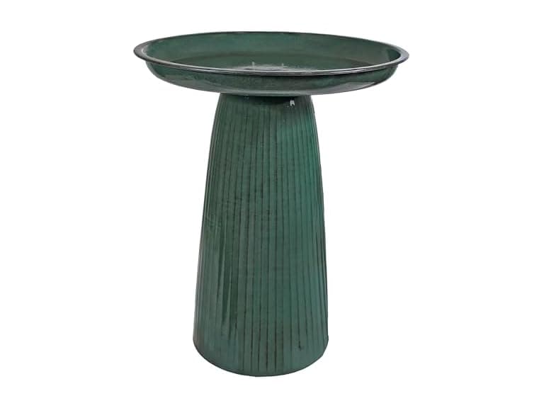 Sunnydaze Gleeful Garden Metal Bird Bath for Outdoors - Image 1