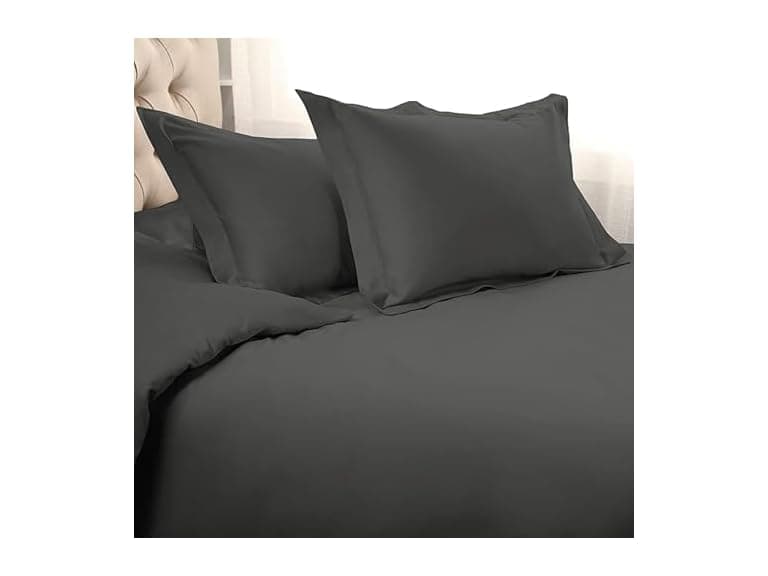 Superior 1500-Thread Count Egyptian Cotton Solid Duvet Set, King - Image 1