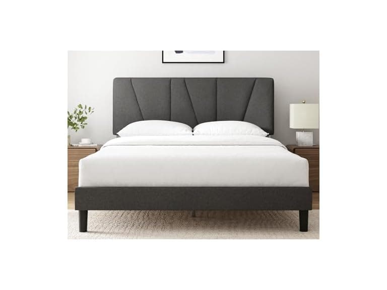 Zinus Queen Maya Bed Frame Dark Grey - Image 1