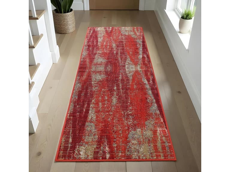 Superior Indoor Non-Slip Rug Brayton Collection Red - Image 1