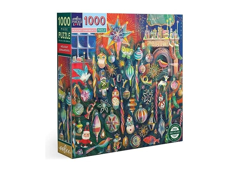 eeBoo 1000 Piece Puzzle - Holiday Ornaments - Image 1