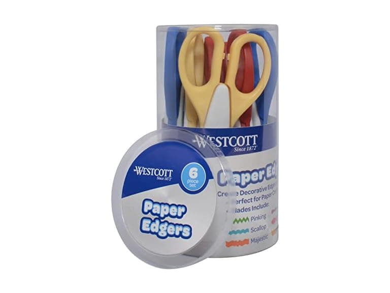 Westcott Student Paper Edgers Scissors, Set of 6 - Image 1