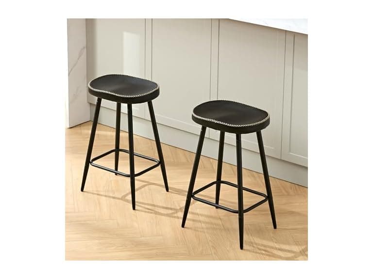 Bar Stools Set Of 2, Modern 24" Counter - Image 1