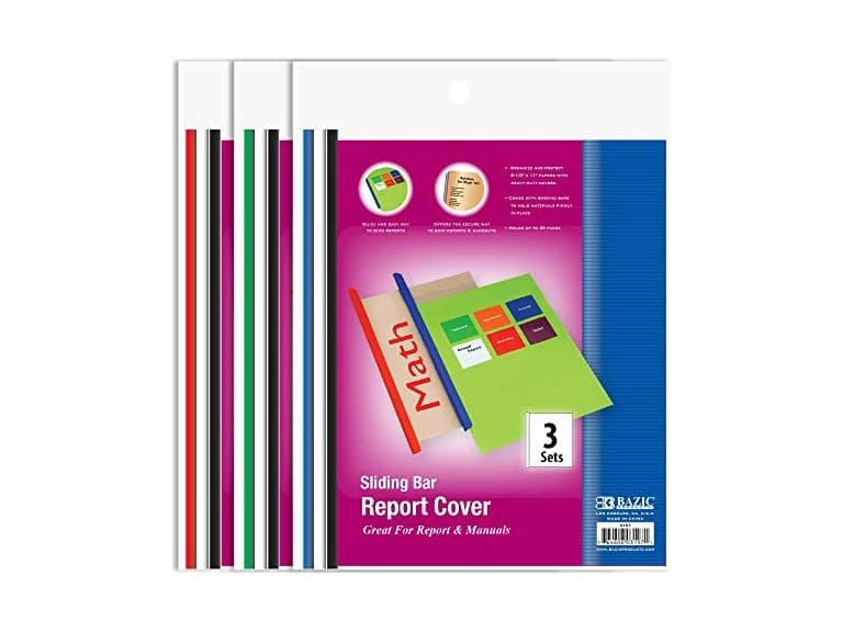 BAZIC Clear Front Report Covers w/ Slid - Image 1