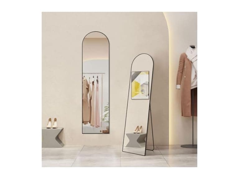 Homee Arched Mirror, 59"x 16" Black
