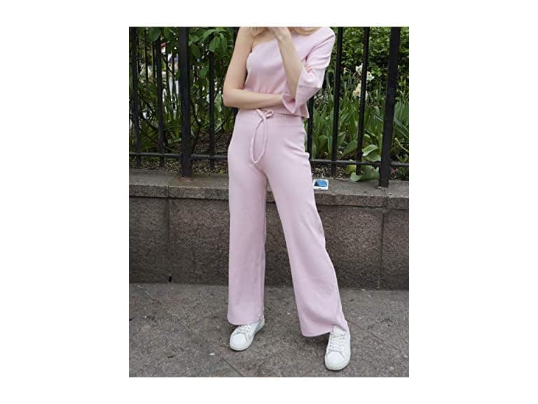 The Drop Blush High Rise Wide Leg Pant - Image 1