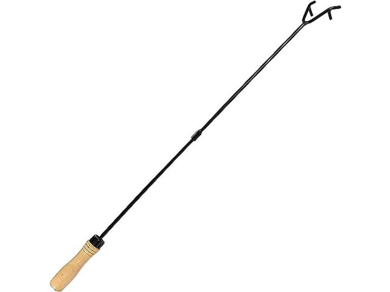 Sunnydaze 32" Fire Pit Poker w/ Wood Handle - Image 1