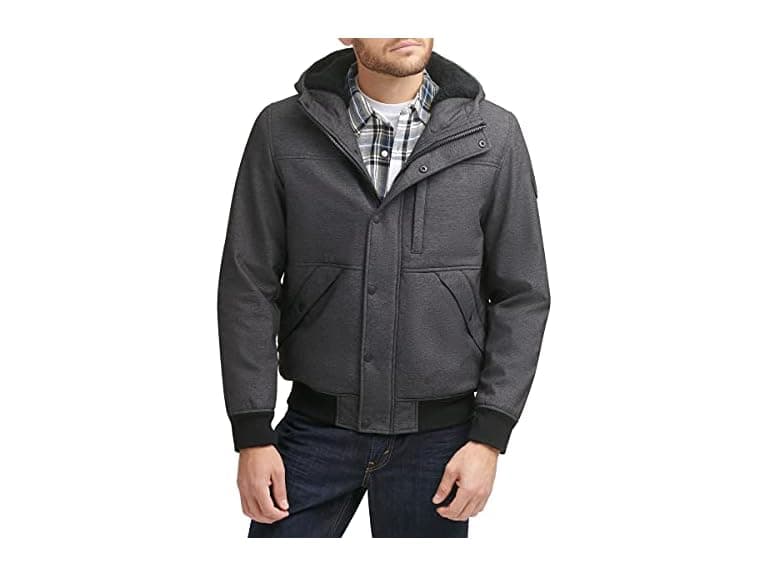 Levis Mens Softshell Sherpa Hooded Bomber (XXL) - Image 1