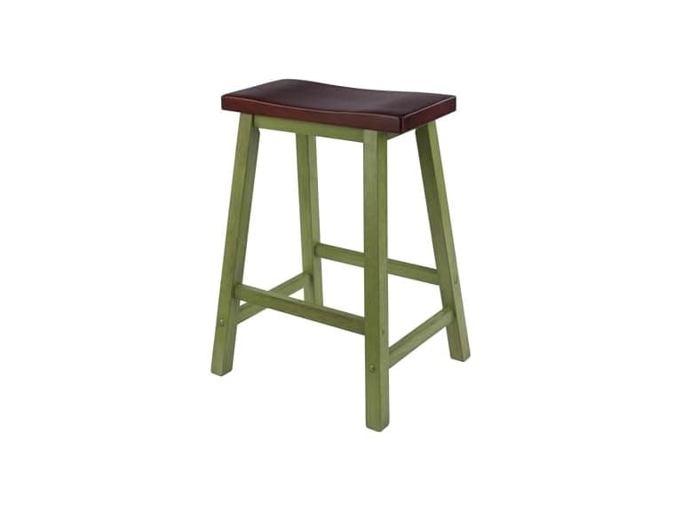 Winsome Satori Saddle Seat 24In Counter Stool Rustic - Image 1