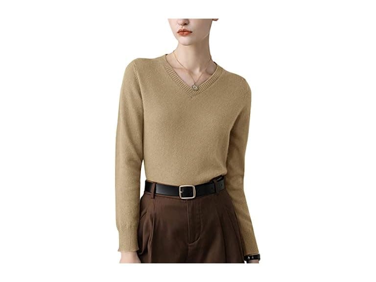 Altairega Women (14) V-Neck Pullover Slim Shirts - Image 1