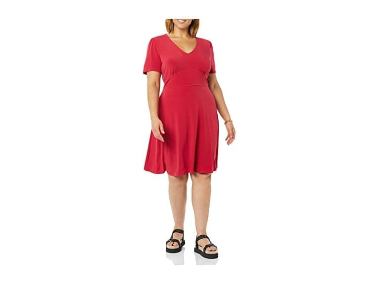 Amazon Essentials Women Short Sleeve VNeck Dress - Image 1