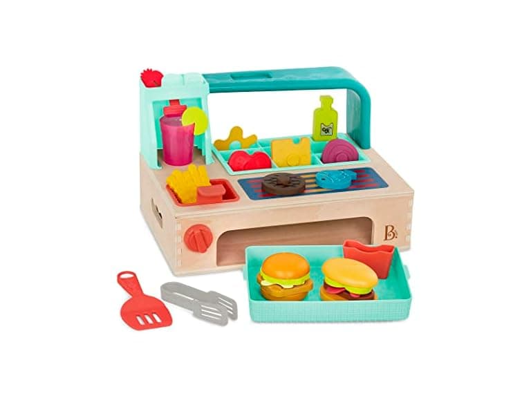B. toys Mini Chef Build-a-Burger Playset - Image 1