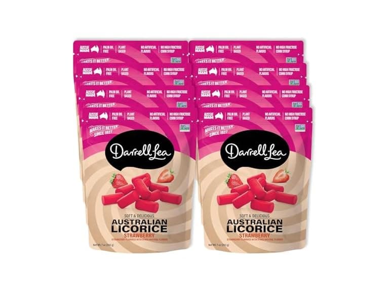 Darrell Lea Darrell Lea Strawberry Licorice, 7oz, 8pk - Image 1