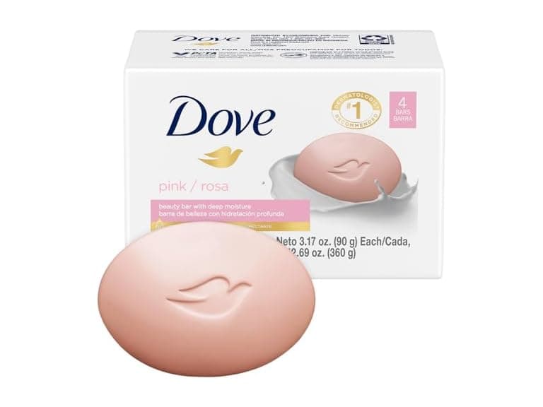 Dove Soap, Pink Beauty Bar Pack (12 Soap Bars) – 3 - Image 1