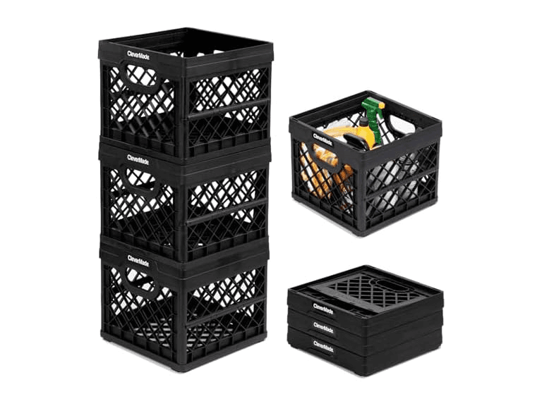 CleverMade Collapsible Milk Crates, 25L (Your Choice) - Image 1