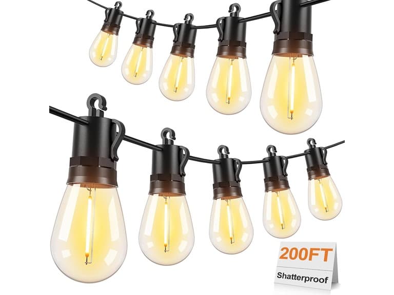 Brightever Outdoor String Lights 200FT Dimmable