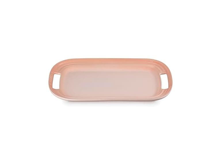 Le Creuset Stoneware Serving Platter, 16.25", Peche - Image 1