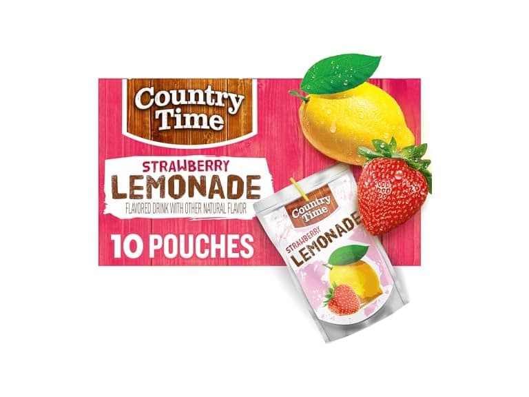 10CT Country Time Ready to Drink, Strawberry Lemonade - Image 1