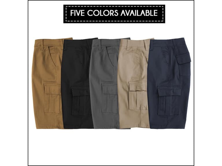 2PK Boys Stretch Cotton Cargo Shorts - Image 1