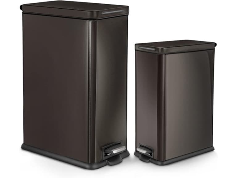 8 & 2.5 Gallon Slim Trash Can Set - Image 1
