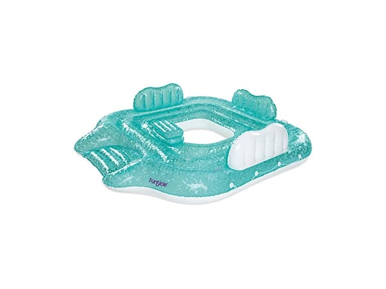 Funsicle 9 ft Party Mix Inflatable Island Float - Image 1