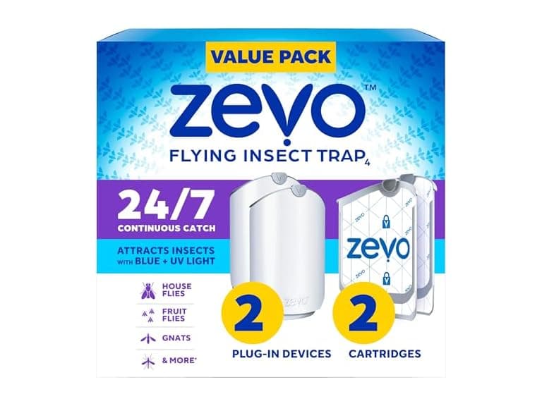 Zevo 2 Flying Insect Traps & 2 Refill Cartridges - Image 1