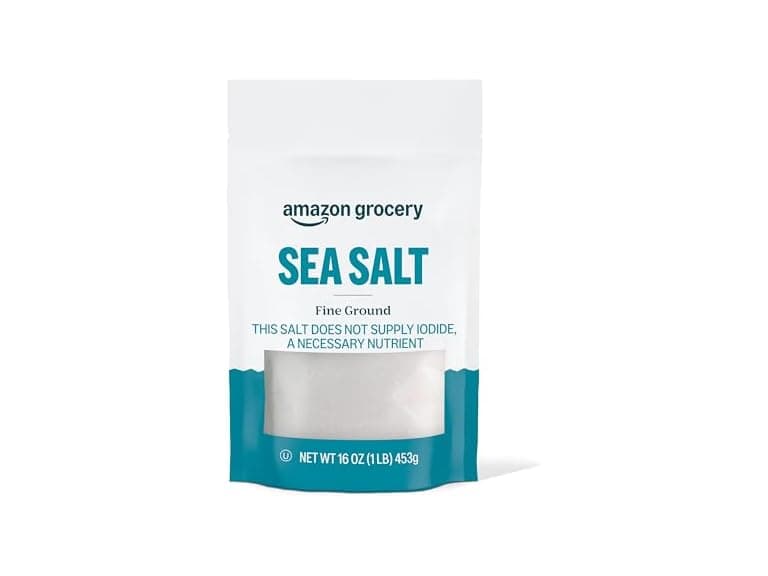 Amazon Grocery Amazon Brand - Happy Belly Sea Salt, Fin - Image 1
