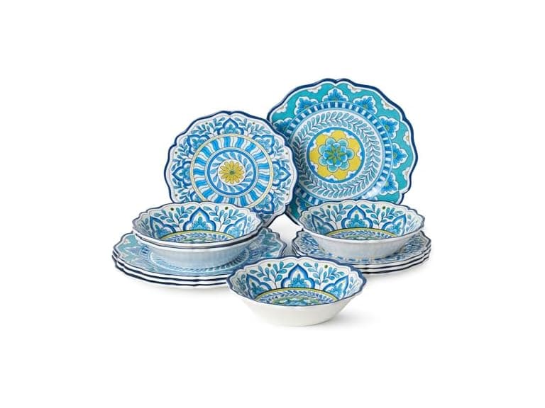 Porto 12 Pc. Melamime Dinnerware Set - Image 1
