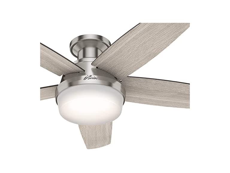 48" Hunter Fan wLight Kit & Remote Brushed Nickel - Image 1