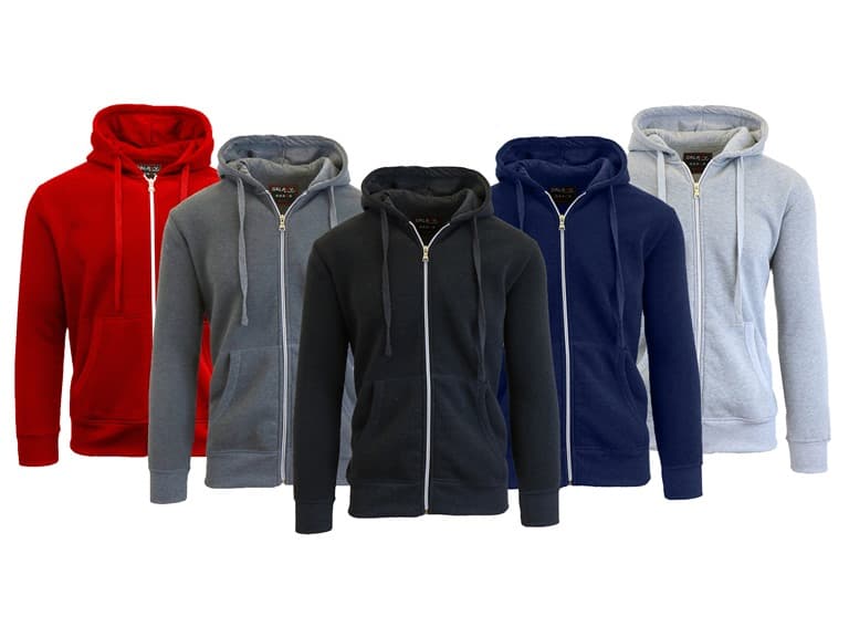 Boys Fleece-Lined Zip Sweater Hoodie - Image 1