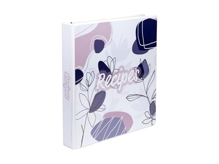 Recipe Binder 8.5x11 Midnight Blooms - Image 1