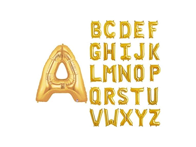 Betallic Large W Shaped Balloon, 40 Inch, Gold - Image 1