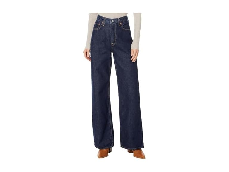 Levi's Women's Ribcage Wide Leg Jeans, S - Image 1